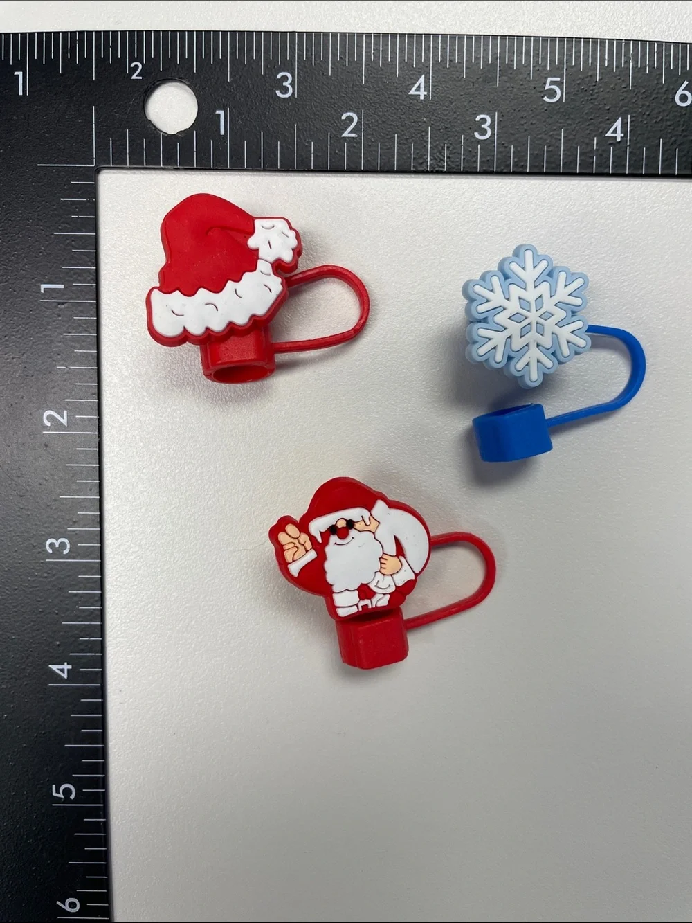 Holiday Santa and Snowflake Finger Puppets - Red & Blue